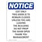 Signmission OSHA Notice Sign, Exit Only This Door Is To Remain, 10in X 7in Rigid Plastic, 7"W, 10" L, Portrait OS-NS-P-710-V-12235 - alternate 1